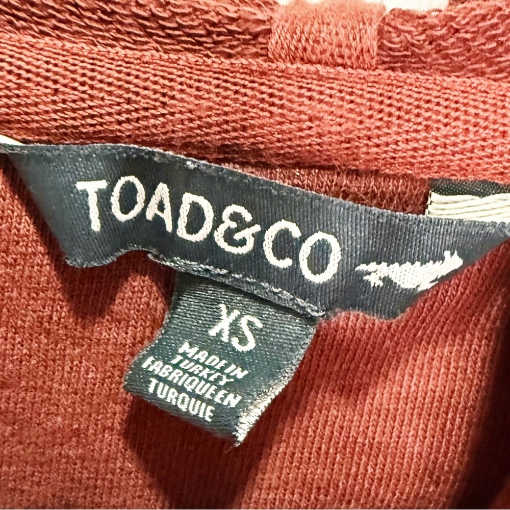 Toad&Co Follow Through Hooded Dress in Rust - Picture 9 of 11
